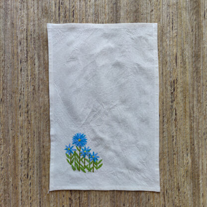 Calyz Blue Daisy Tea towel (single piece) - Image 4